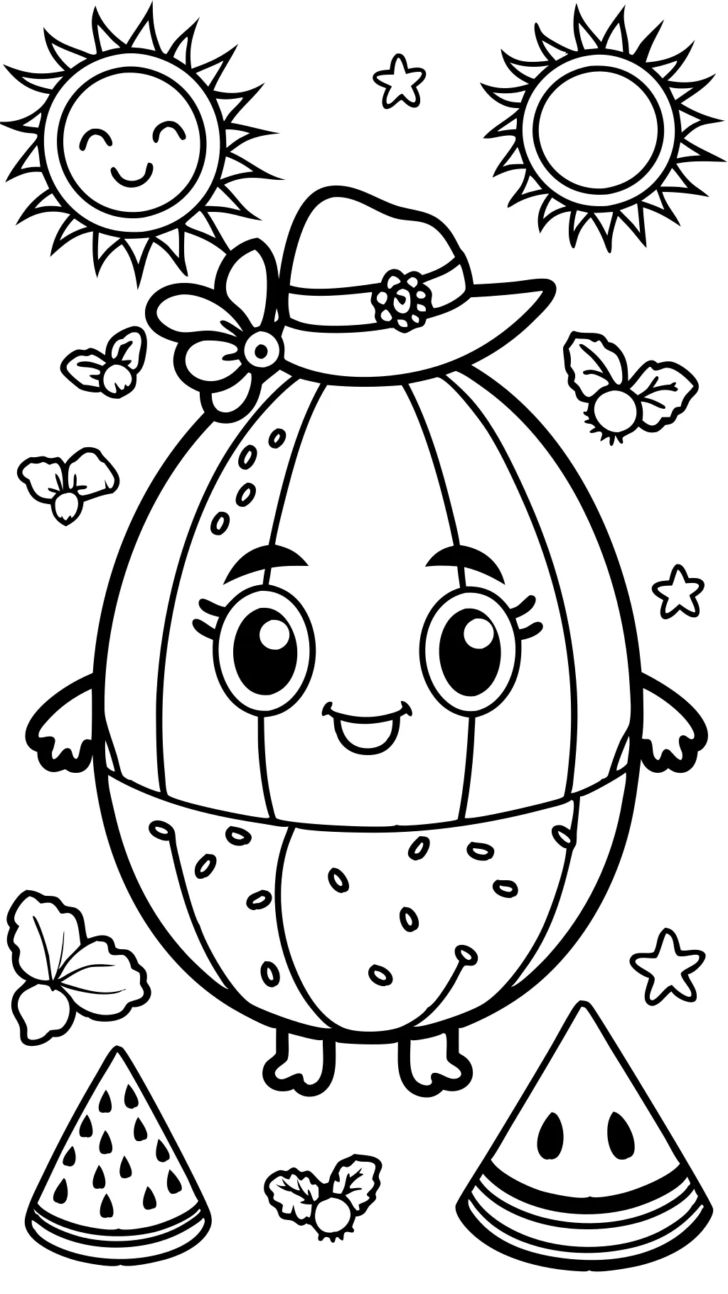 watermelon jojo coloring pages